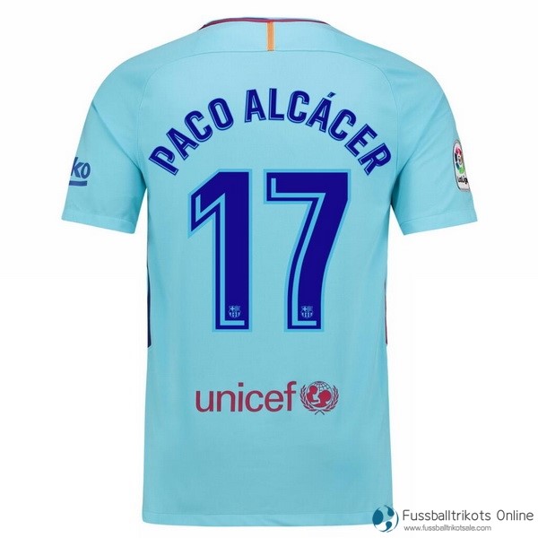 Barcelona Trikot Auswarts Paco Alcacer 2017-18 Fussballtrikots Günstig